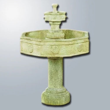 Giannini Garden Volterra Two Tier Outdoor Water Fountain with Tall Base